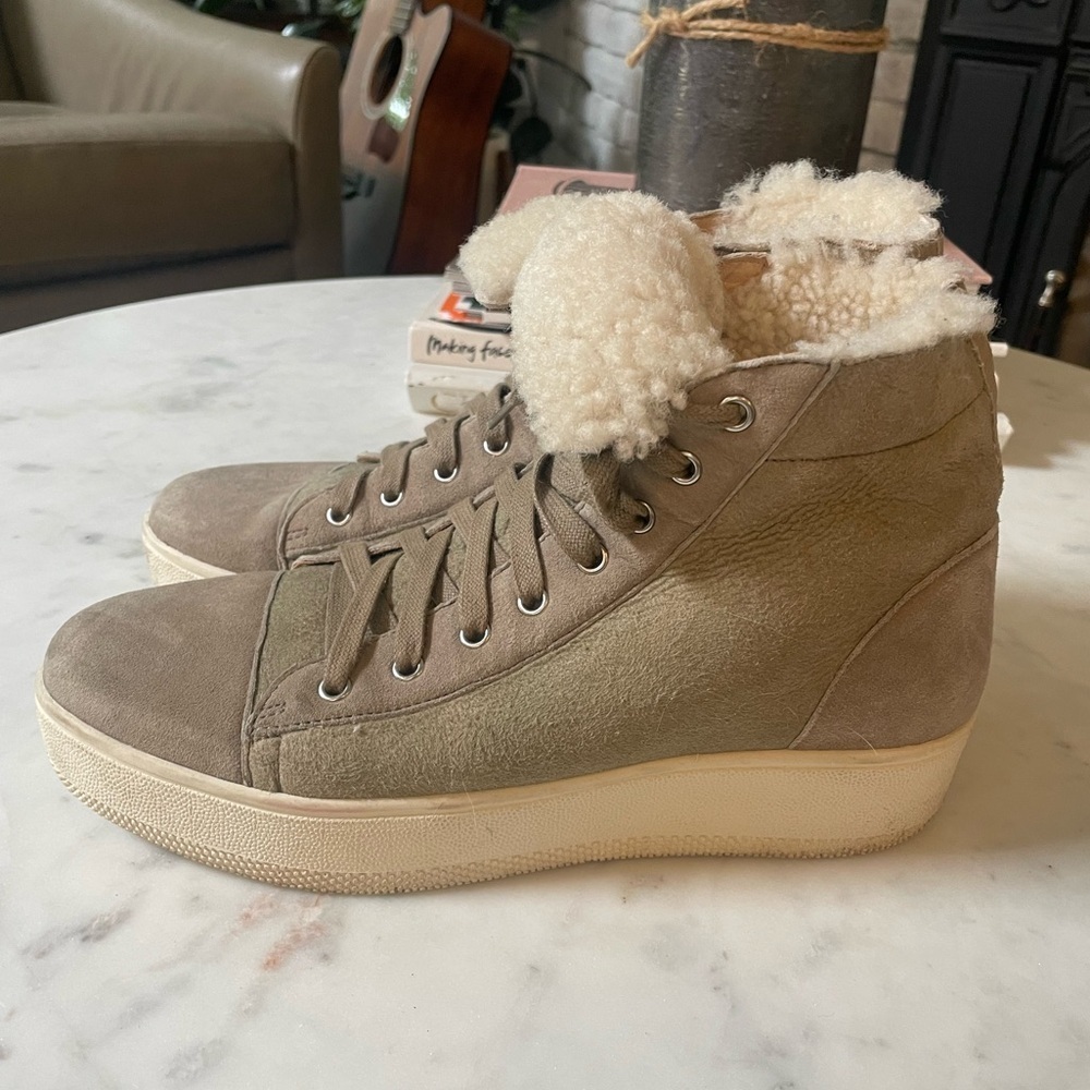 Vince Camuto Sherpa High Top Bootie Sneaker